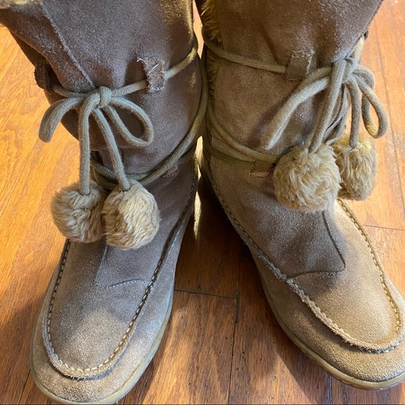 Steve Madden Igloo Suede Moccasin Winter Boots Size 8 - Picture 9 of 14